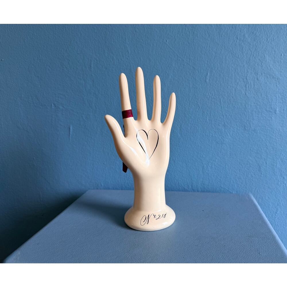 Vintage 1996 Gianna Rose Atelier Remember No 218 Ceramic Hand Ring Holder 8.75" - Picture 5 of 7